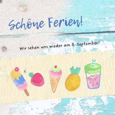 bunt Sommer Urlaubszeit Instagram Post